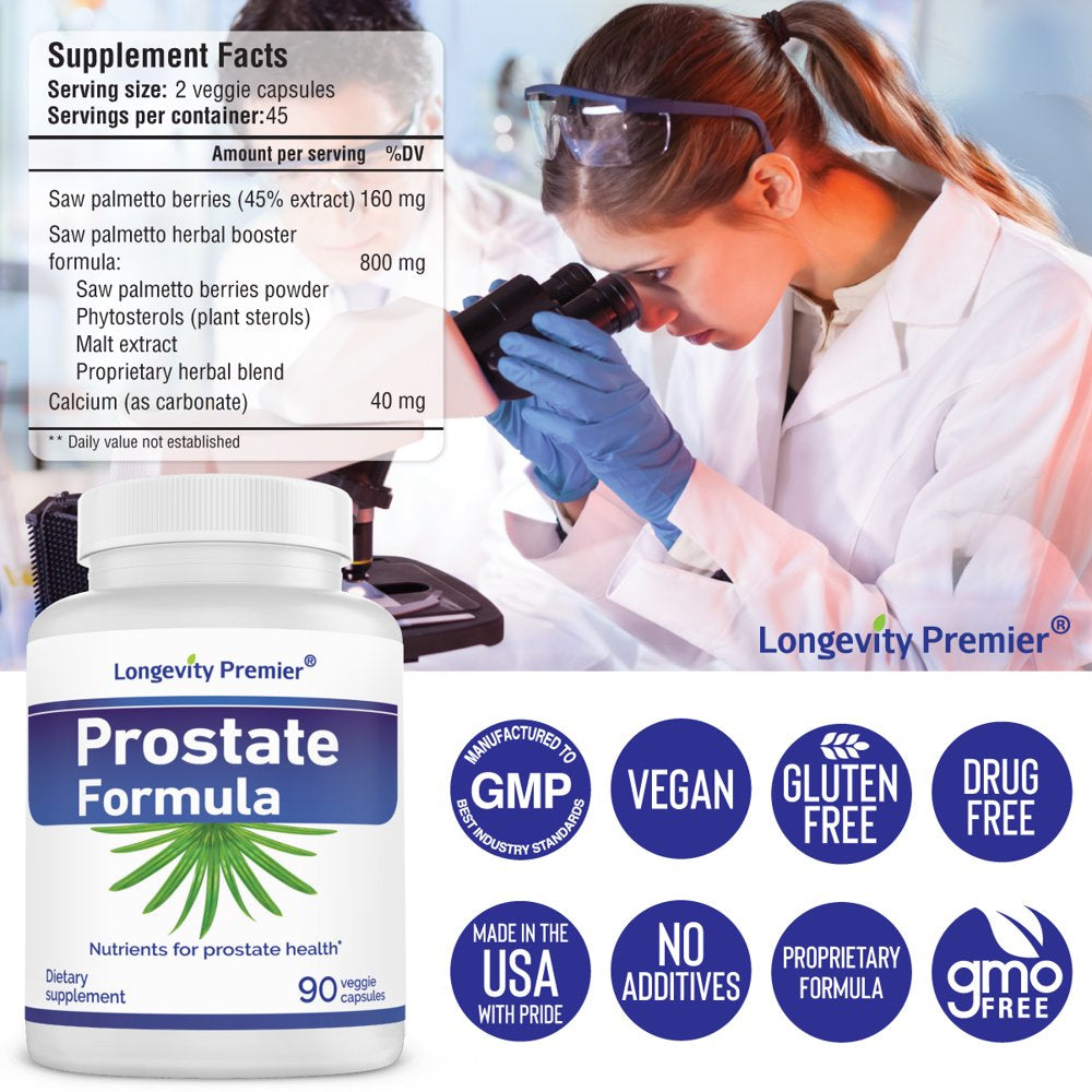 Longevity Prostate Formula: Superior Saw Palmetto Blend for Comprehensive Prostate Health