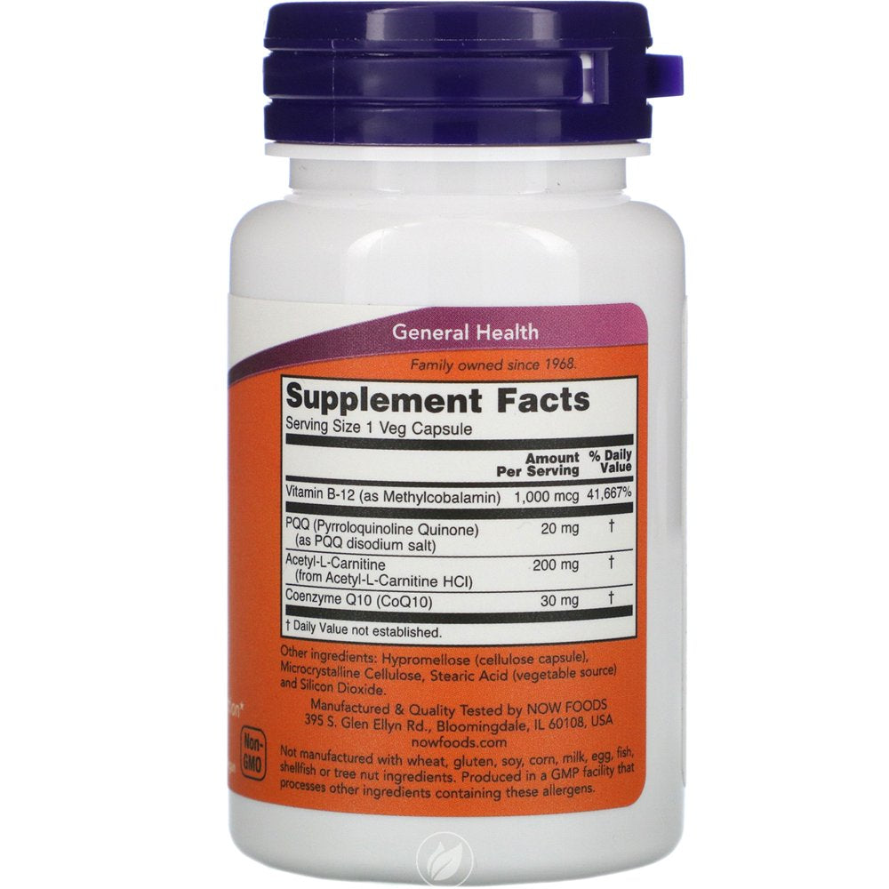 NOW Supplements Pqq Energy 20Mg plus 30 Vcaps