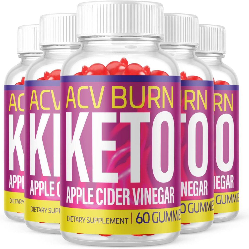 (5 Pack) ACV Burn Keto Gummies - Supplement for Weight Loss - Energy & Focus Boosting Dietary Supplements for Weight Management & Metabolism - Fat Burn - 300 Gummies