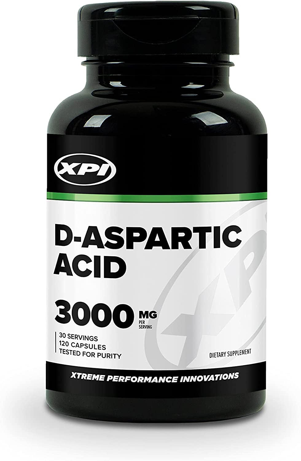 XPI D-Aspartic Acid (DAA) 3000Mg, 120 Capsules - Gluten Free & Non-Gmo, 30 Servings