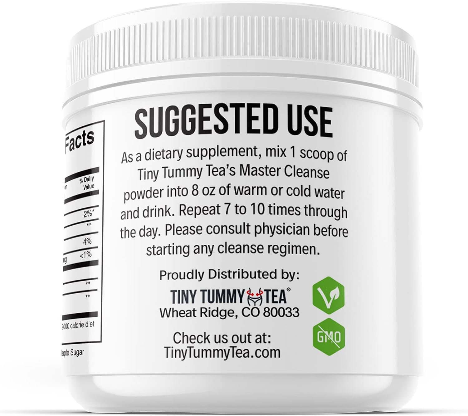 Tiny Tummy Master Cleanse Lemonade Diet - 3 Day Juice Cleanse Plant-Based Detox Powder Supplement with Lemon, Maple Syrup, and Cayenne Diet, 6.34Oz Container