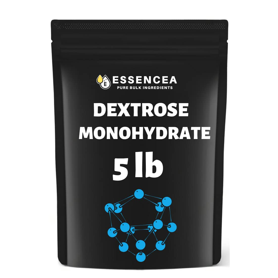 Essencea Dextrose Monohydrate 5Lb Pure Bulk Ingredients | 100% Pure Dextrose Monohydrate Powder in Bulk | Gluten Free Non-Gmo and Vegan…