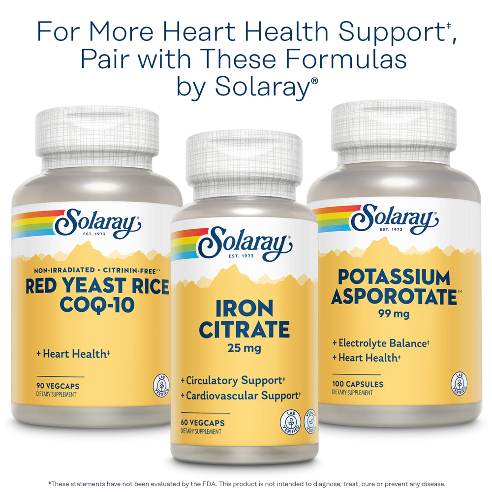 Solaray Hawthorn Berry 1050Mg | Healthy Cardiovascular Function & Normal, Healthy Circulation | Whole Berry | Non-Gmo & Vegan | 180 Vegcaps