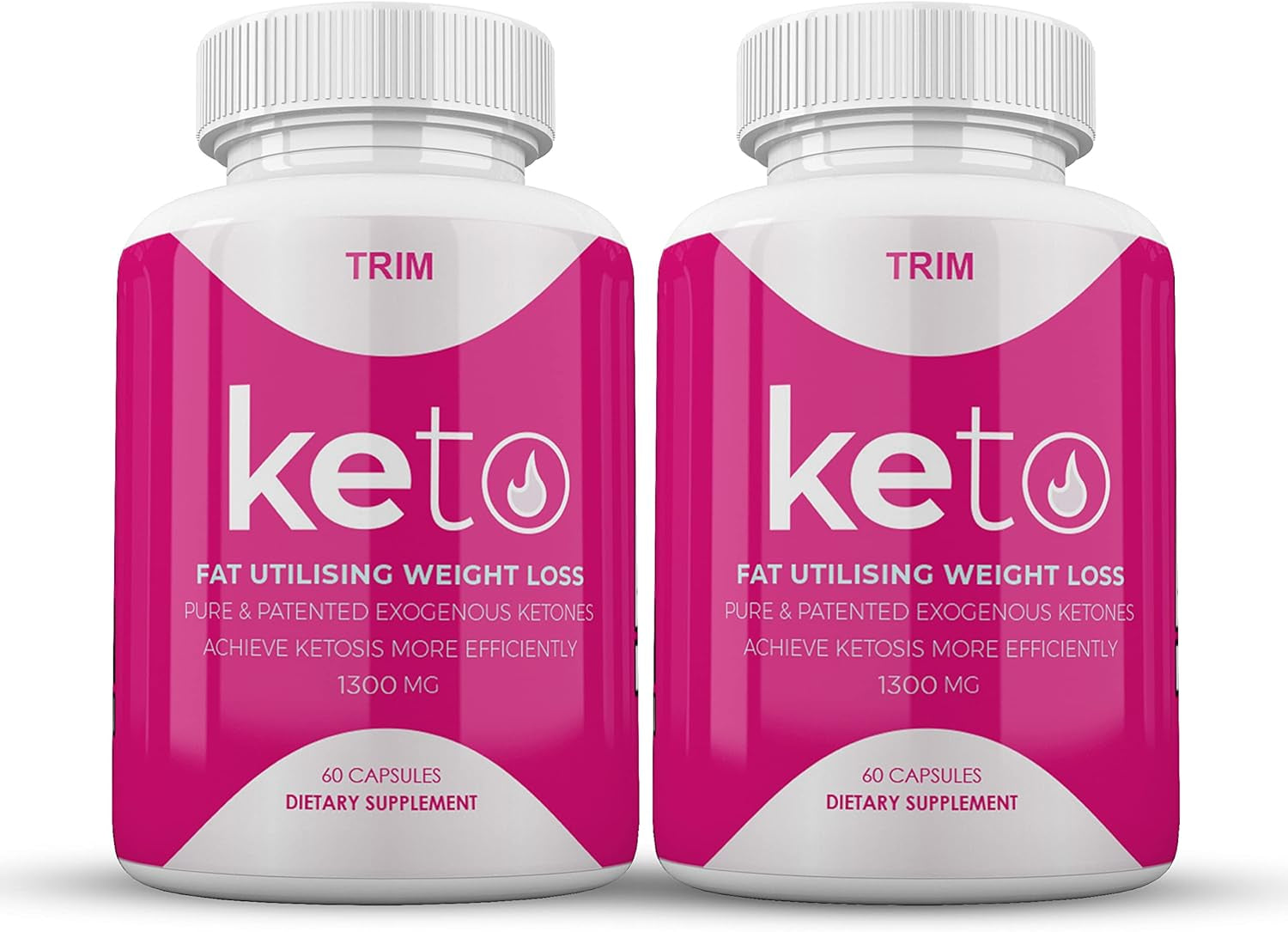 (Official) Trim Keto, Advanced Strong Formula 1300Mg, Made in the USA, (2 Bottle Pack), 60 Day Supply