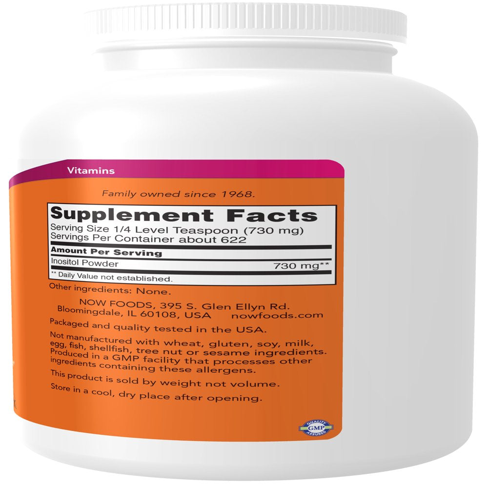 NOW Supplements, Inositol Powder, Neurotransmitter Signaling*, Cellular Health*, 1-Pound