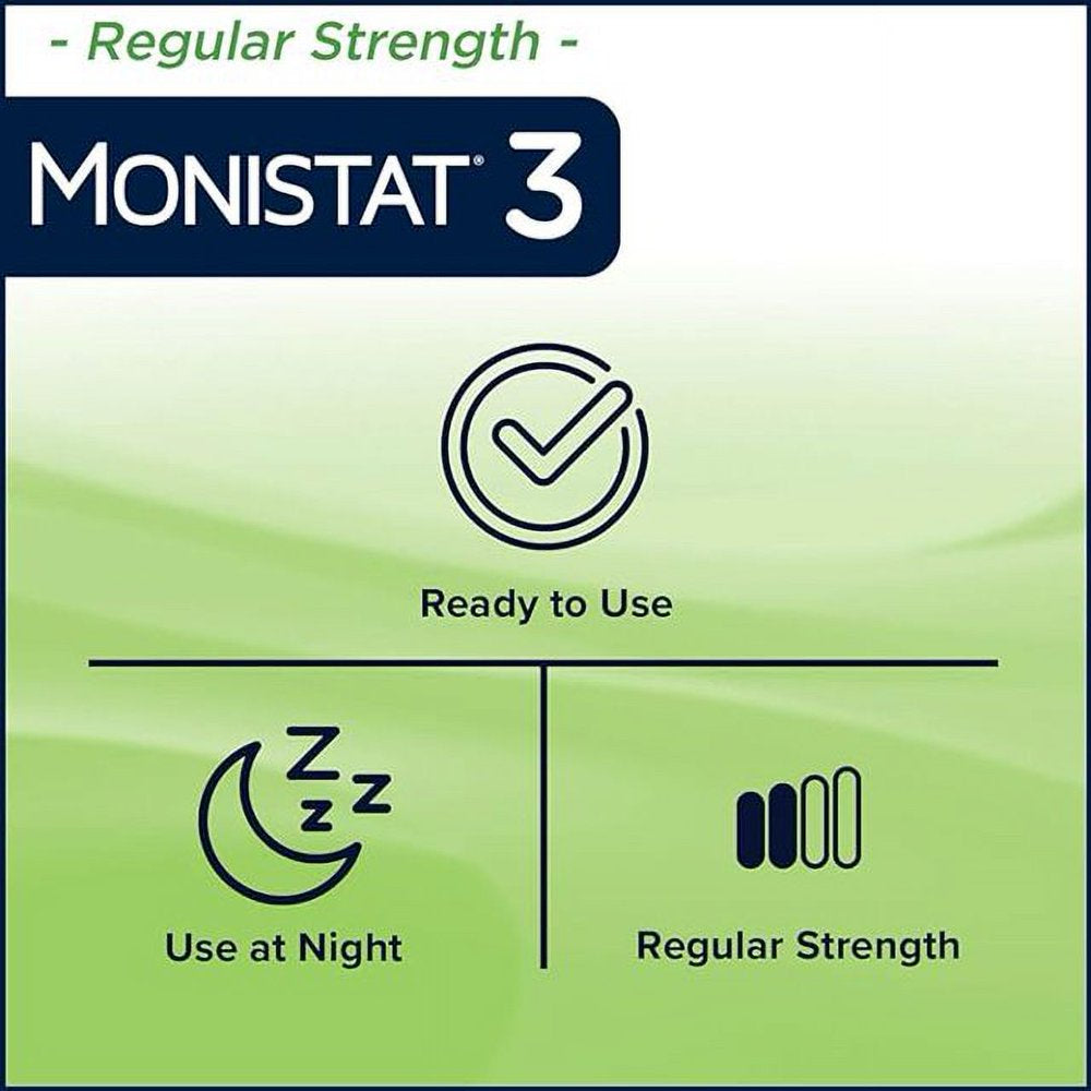 Monistat 3 Cream, 3-Day Yeast Infection Treatment for Women: 1X Reusable Applicator & 1X 25G External Anti-Itch Cream Bundle 2 PACK *EN