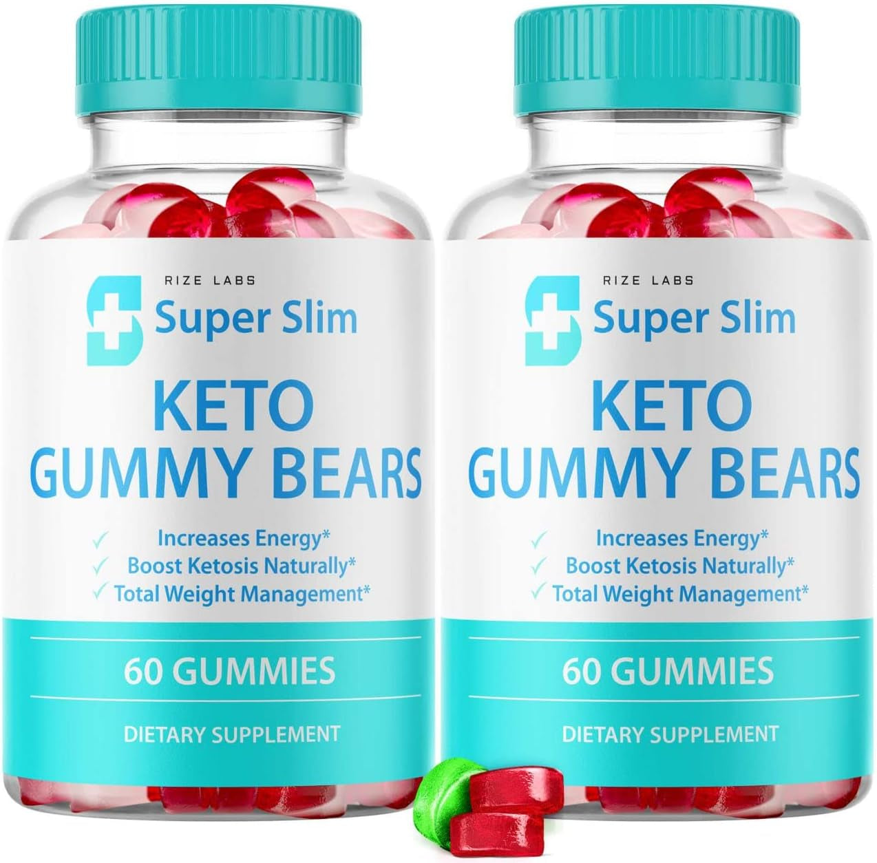 (2 Pack) Super Slim Keto Gummy Bears Super Slim Keto Gummies (120 Gummies)