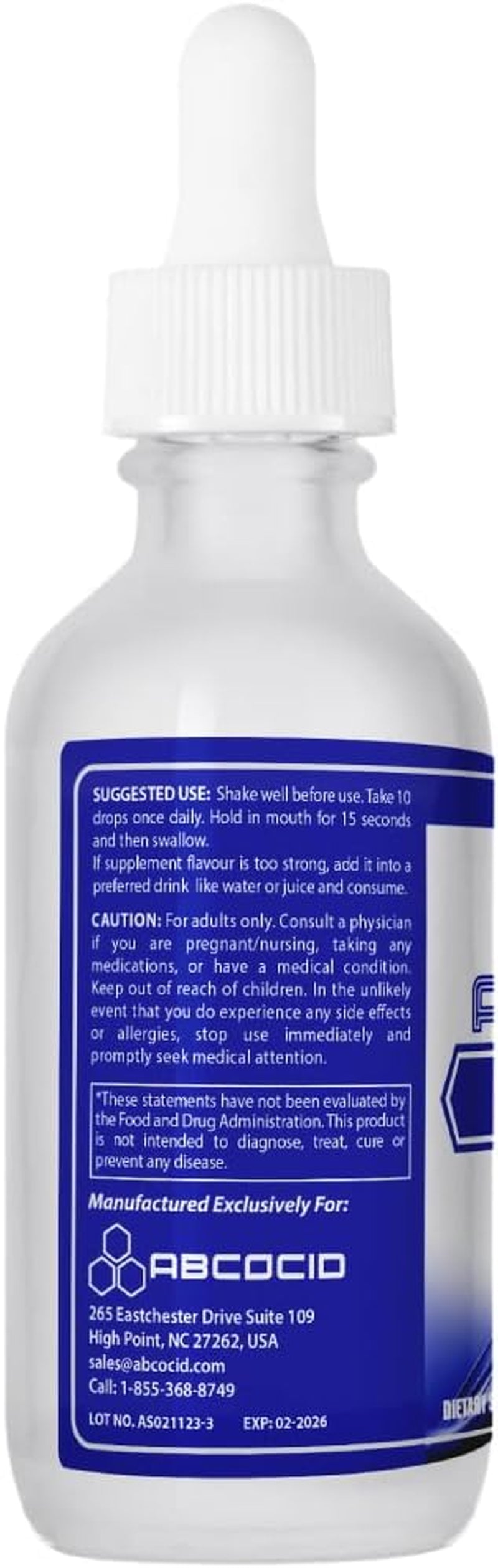 ABCOCID S-Acetyl L-Glutathione 95 Mg, 4 Oz Liquid, 240 Servings, Made in USA, Quick Absorption, Quality Potent Ingredients, Non-Gmo, GMP Certified, Cruelty-Free Products