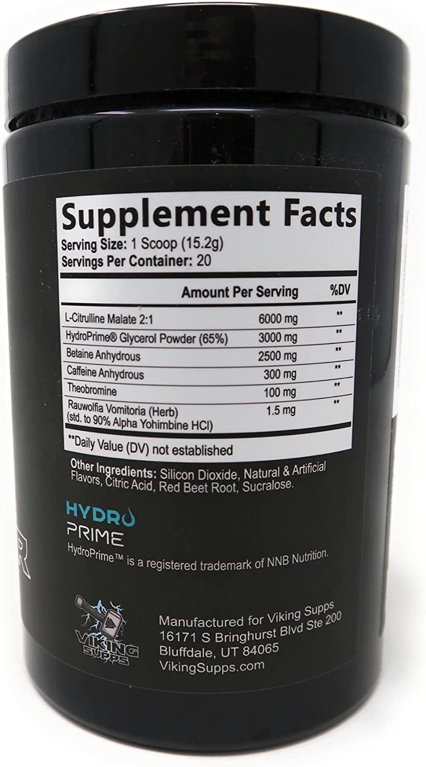 Viking Supps Pre Workout Supplement - Powerful Pre-Workout Formula for Intense Energy & Focus Berseker Pre-Workout, Paradise Candy Flavor - 10.72 Oz