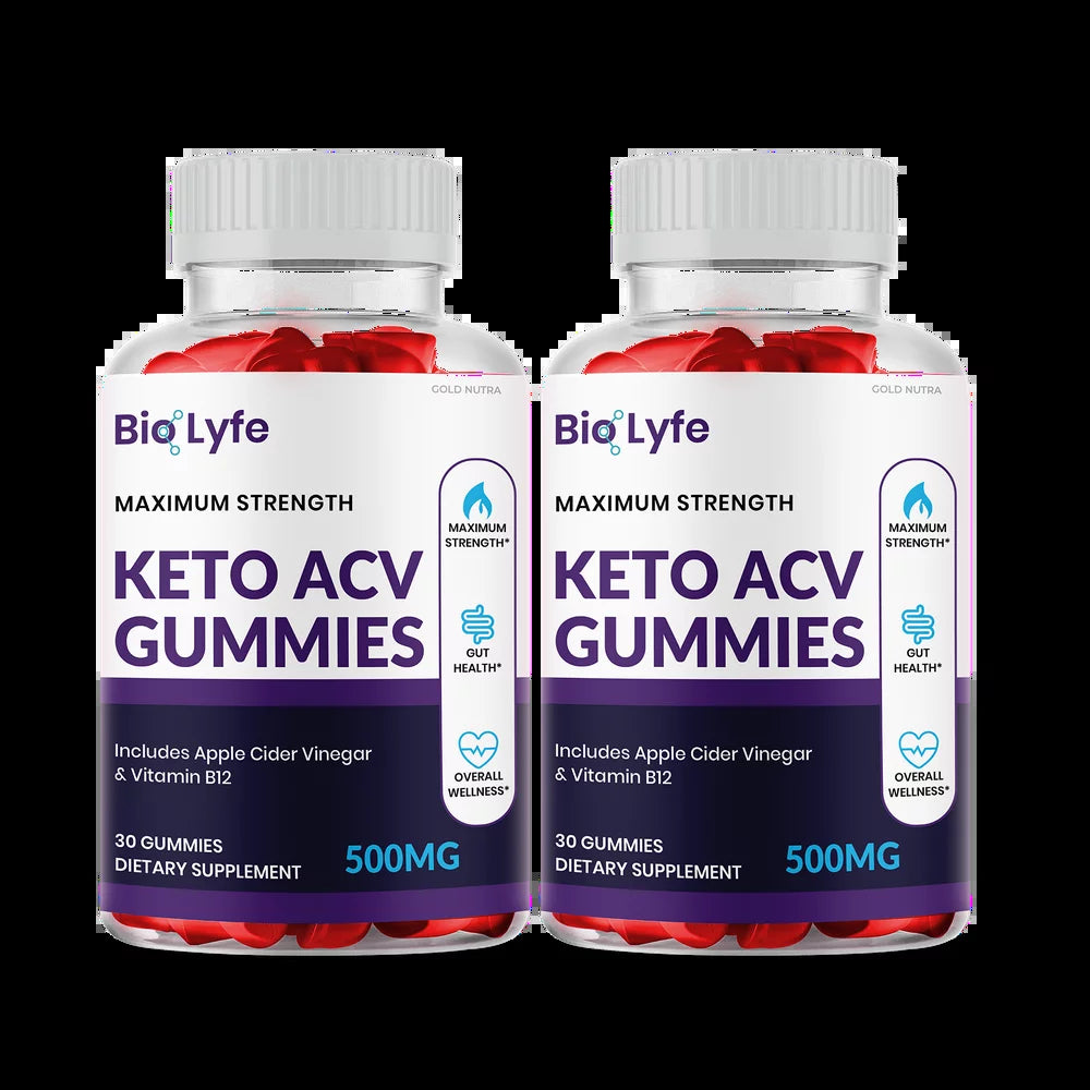 Bio Lyfe Keto ACV Gummies, Official Maximum Strength Bio Lyfe Gummies (2 Pack)