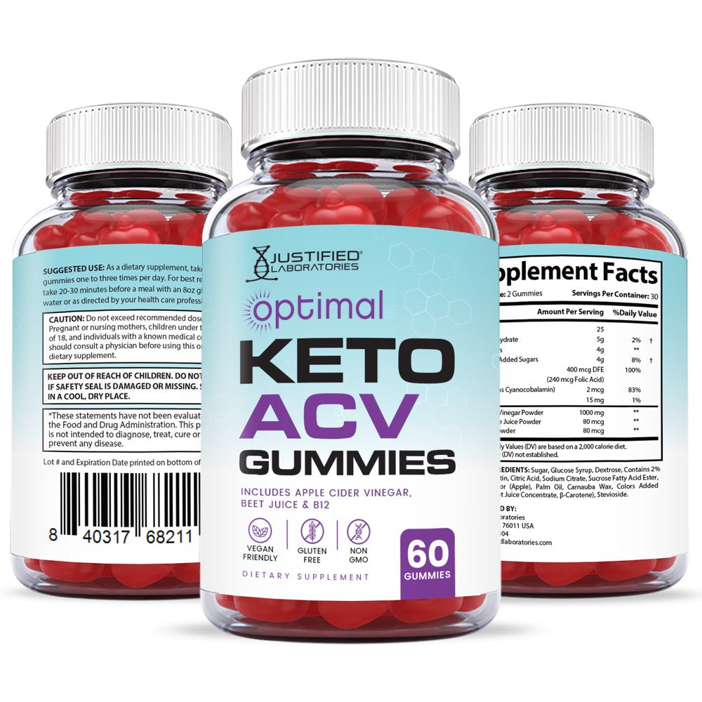 (10 Pack) Optimal Keto ACV Gummies 1000MG Dietary Supplement 600 Gummys