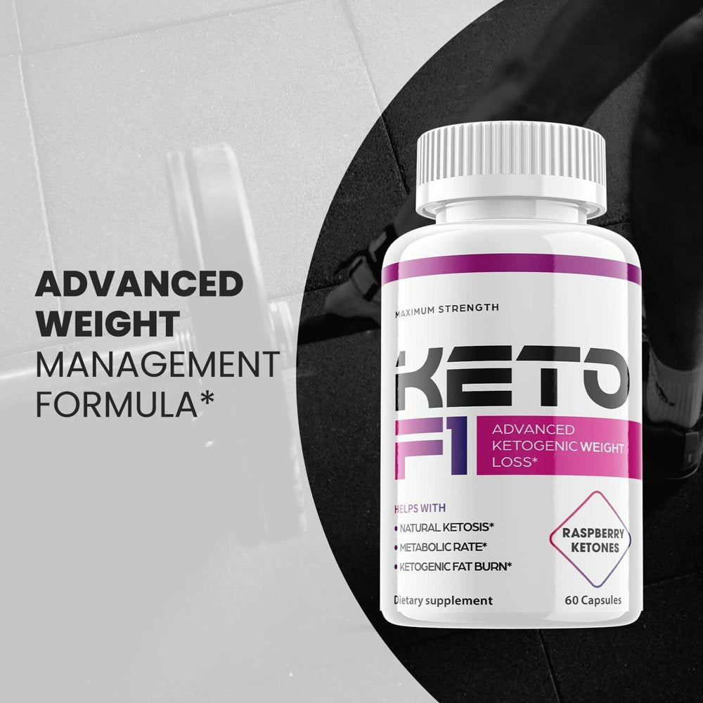 (5 Pack) Keto F1 - Supplement for Weight Loss - Energy & Focus Boosting Dietary Supplements for Weight Management & Metabolism - Advanced Fat Burn Raspberry Ketones Pills - 300 Capsules