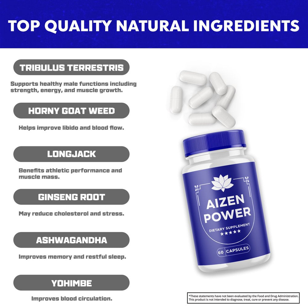 (1 Pack) Aizen Power - Dietary Supplement - 60 Capsules