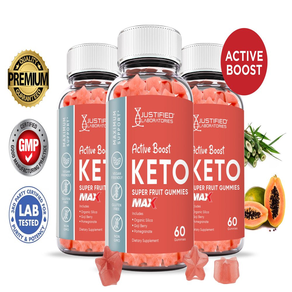 (3 Pack) Active Boost Keto Max Gummies Dietary Supplement 180 Gummys