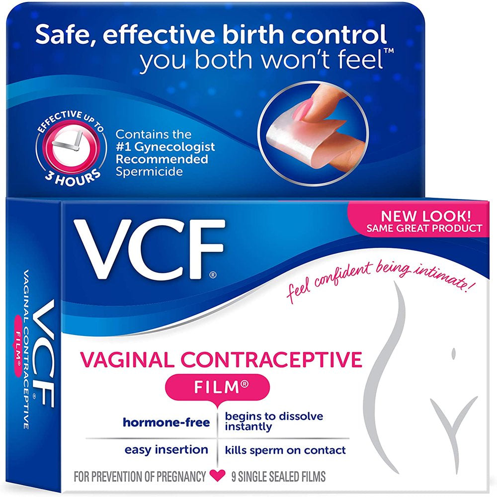 VCF Vaginal Contraceptive Films 9 Each (Pack of 3)