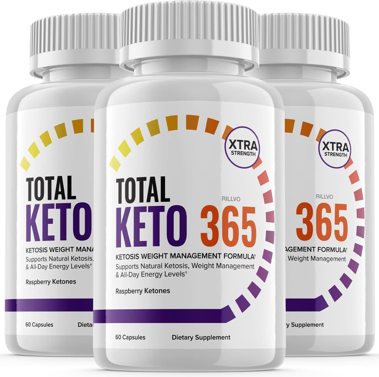 (3 Pack) Total Keto 365 Pills 800Mg Advanced Ketogenic Formula (180 Capsules)