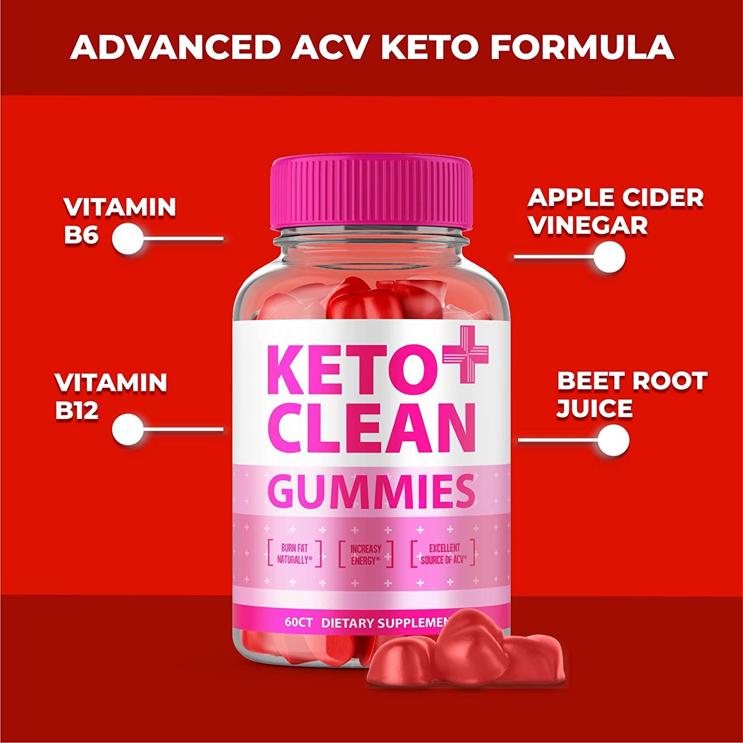 (2 Pack) Keto Clean Gummies - Advanced Formula Vegan Keto Gummies Keto Clean plus ACV Gummies Clean Gummies with Apple Cider Vinegar, Beet Root Juice Vitamin B12, Pomegranate Keto AVC (120 Gummies)