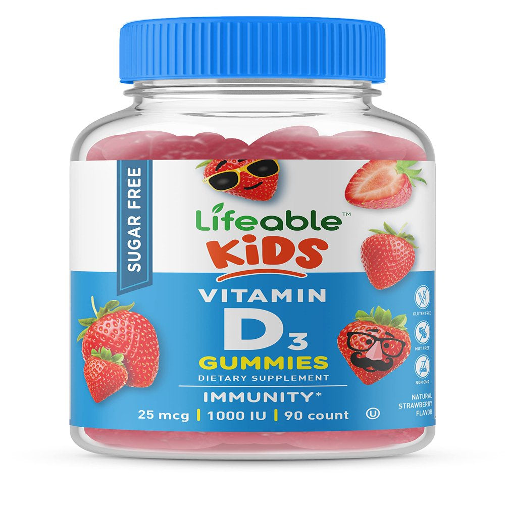 Lifeable Vitamin D for Kids - 1000 IU – 90 Gummies