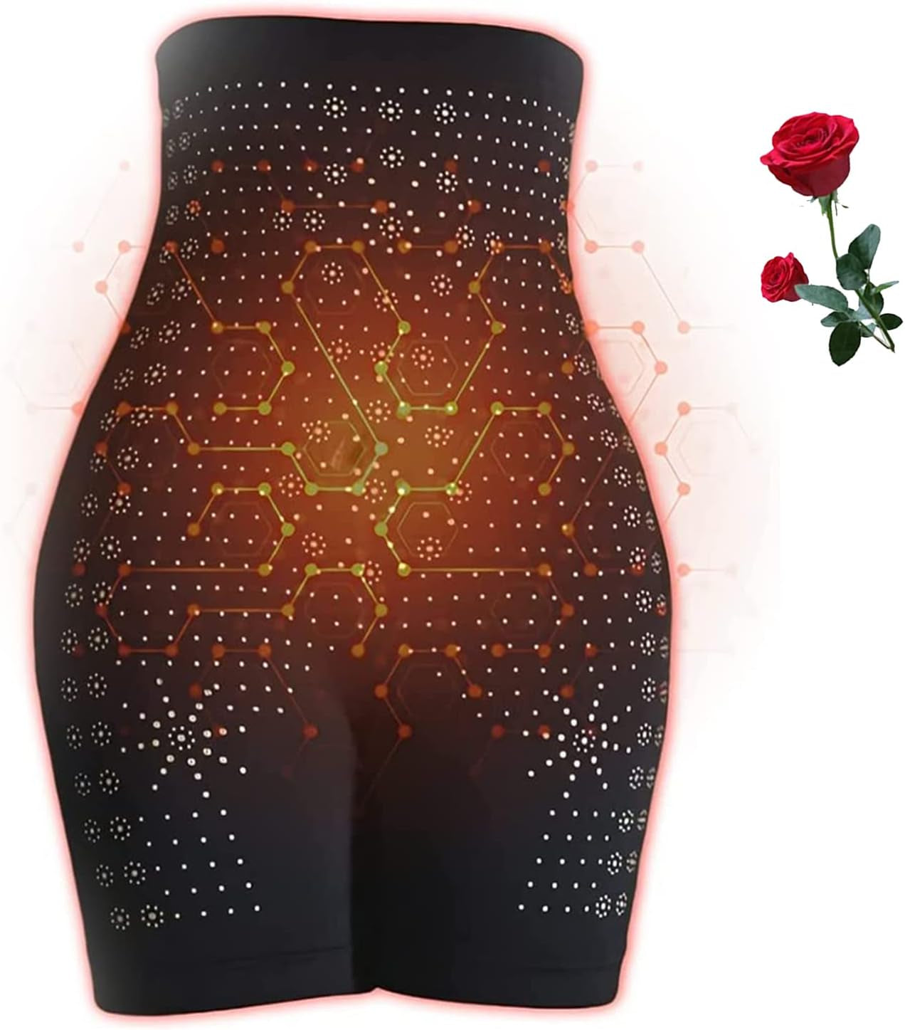 2023 Far Infrared Negative Oxygen Ion Fat Burning Tummy Control & Detox Bodysuit,Graphene Honeycomb Body Shaping Briefs (As1, Alpha, M, Regular, Regular, Black)