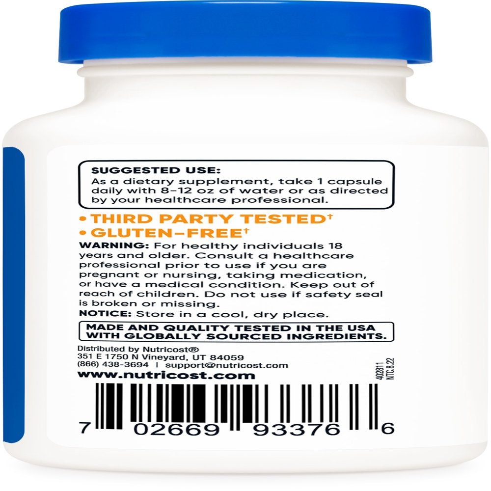 Nutricost Tudca 250Mg, 30 Capsules (Tauroursodeoxycholic Acid) Supplement