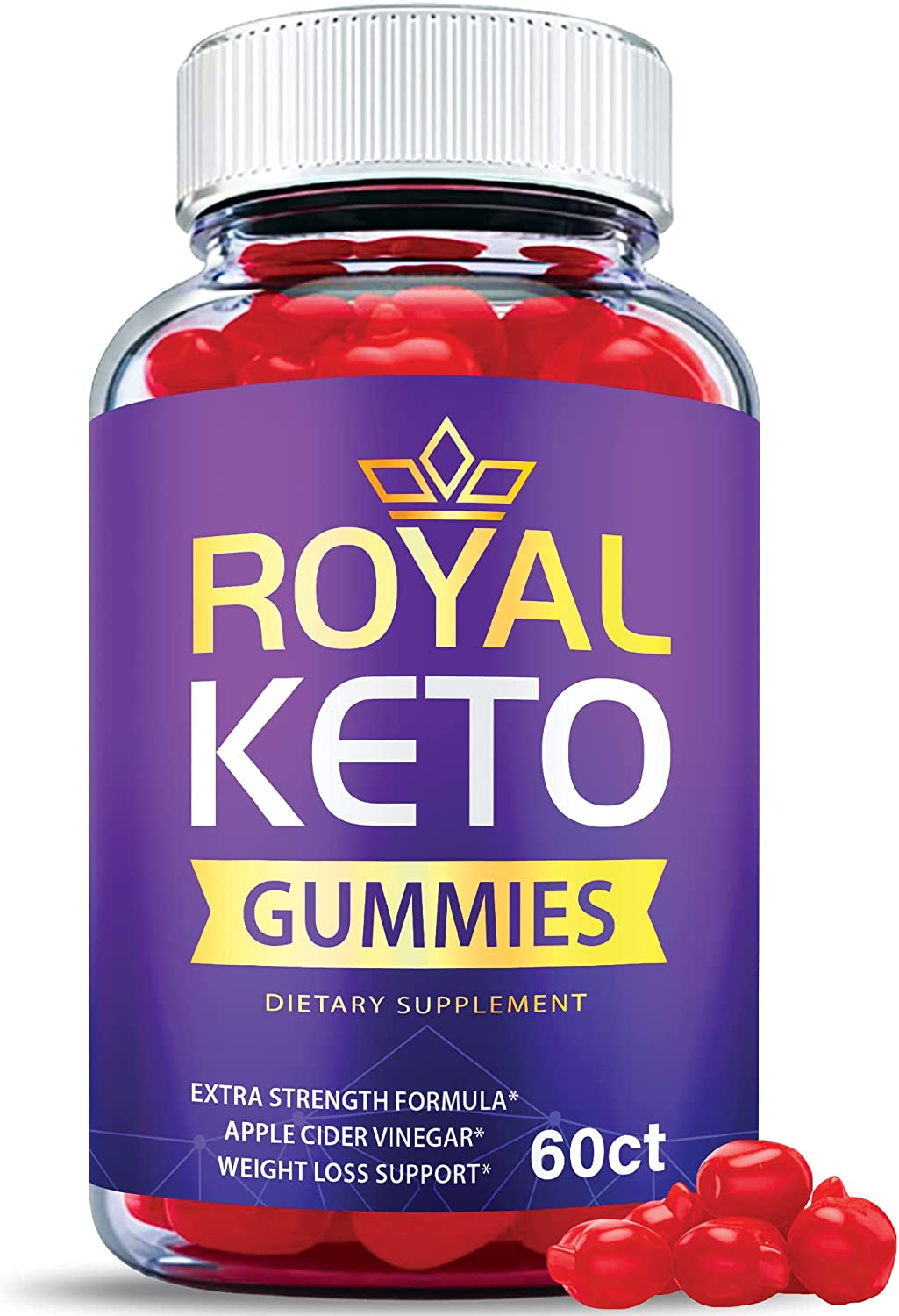 Royal Keto Gummies - Official Formula, Vegan - Royal Gummy Advanced Strength Formula, 1000Mg Apple Cider Vinegar Gummies with Beet Root Juice, Vitamin B12, VB6 Royalketo ACV Keto (60)