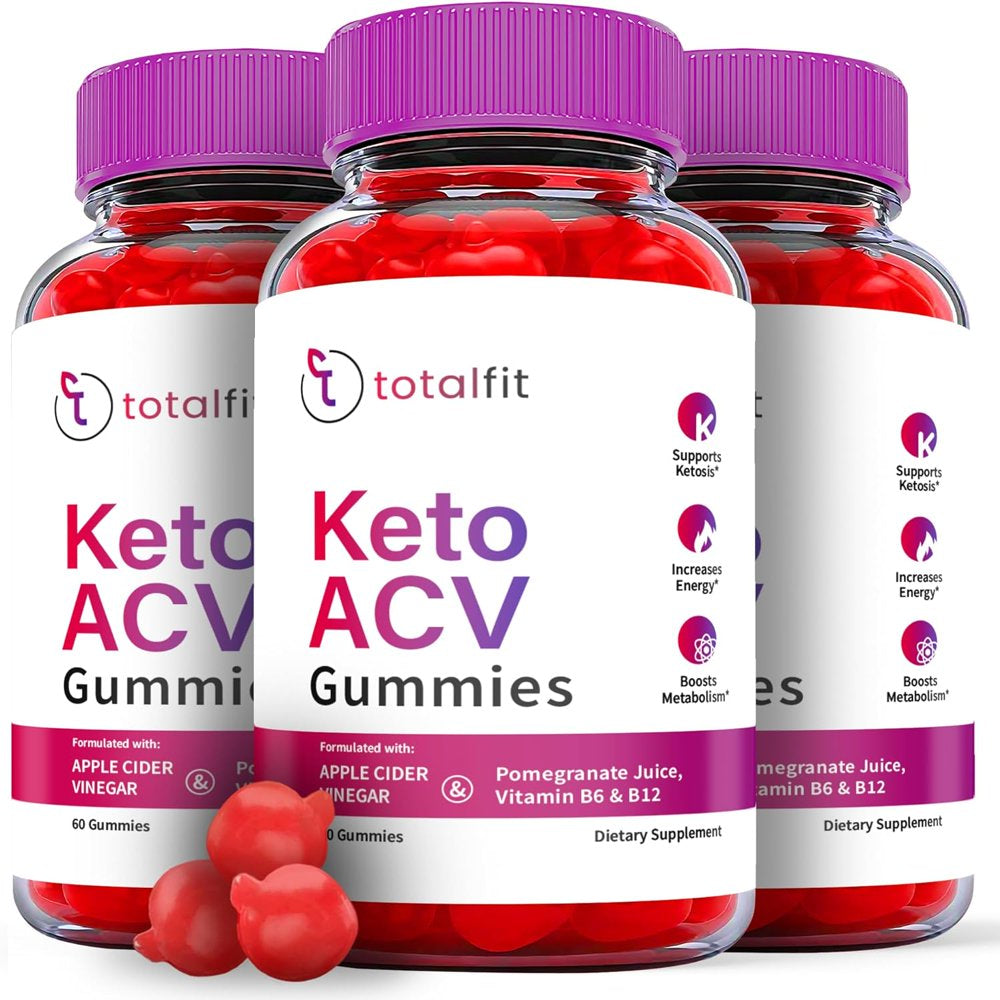 (3 Pack) Total Fit Keto ACV Gummies - Apple Cider Vinegar Supplement for Weight Loss - Energy & Focus Boosting Dietary Supplements for Weight Management & Metabolism - Fat Burn - 180 Gummies