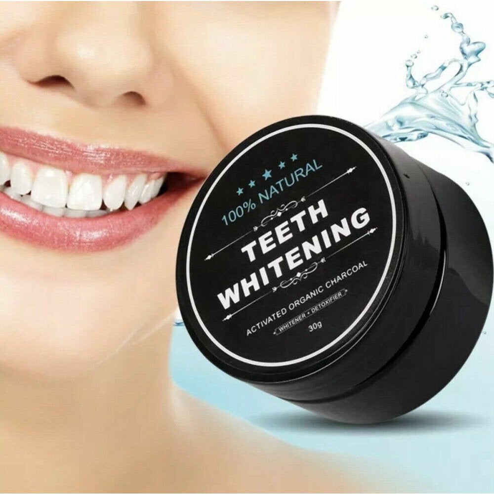 US 2-4Pc Activated Charcoal Teeth Whitening Powder Organic Coconut Removes Stain