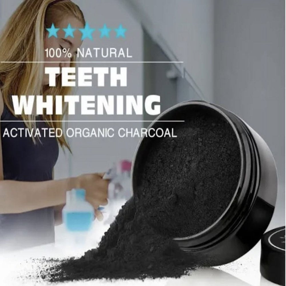 100% Organic Coconut Natural Teeth Whitening Charcoal Powder-Remove Stains