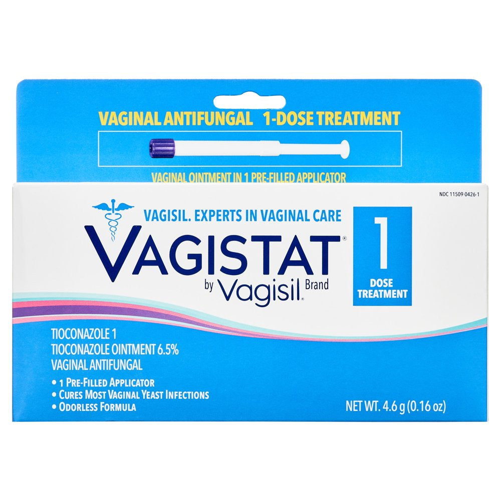 Vagistat by Vagisil Vaginal Antifungal Yeast Infection Treatment, 1-Dose Ointment in Pre-Filled Applicator, 0.16 Oz