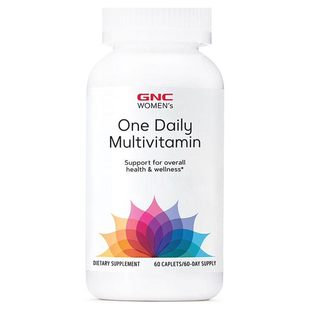 GNC Women'S One Daily Multivitamin | Supports Immune and Brain Function plus Hair, Skin and Nail Health | Antioxidant Blend with Collagen | Daily Supplement | 60 Caplets