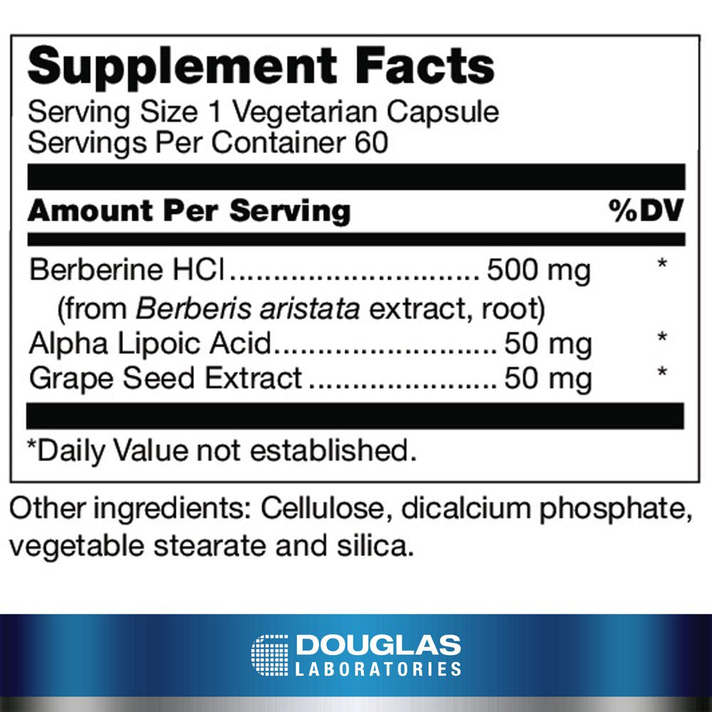 Douglas Laboratories Berberine Balance | Supplement for Immune Support, Heart Health, Lipid Metabolism, and Free Radicals* | 60 Capsules