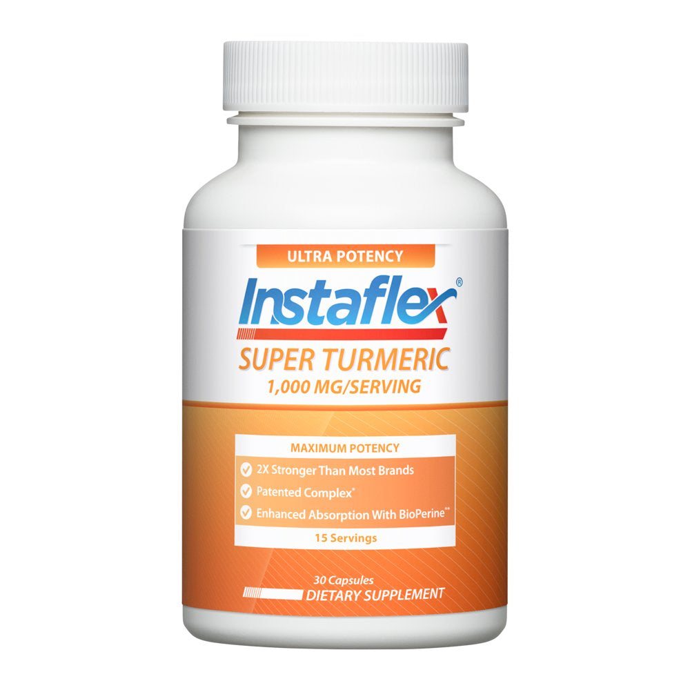 Instaflex Super Turmeric - 1000Mg Turmeric Curcumin with Bioperine, Black Pepper Extract, 95% Curcuminoids, 30 Count