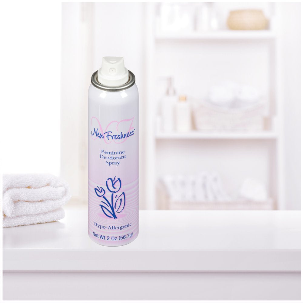 New Freshness Hypoallergenic Feminine Deodorant Spray, 2 Oz