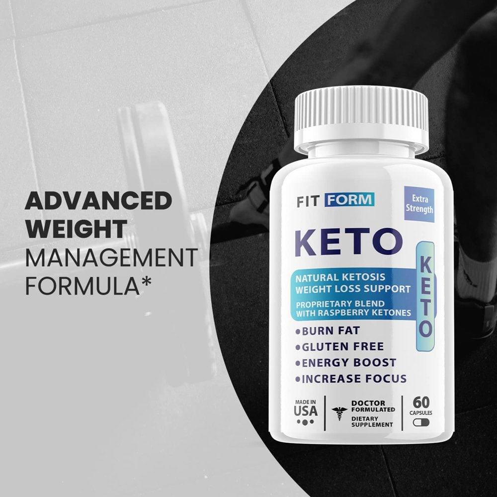 (3 Pack) Fit Form Keto - Supplement for Weight Loss - Energy & Focus Boosting Dietary Supplements for Weight Management & Metabolism - Advanced Fat Burn Raspberry Ketones Pills - 180 Capsules