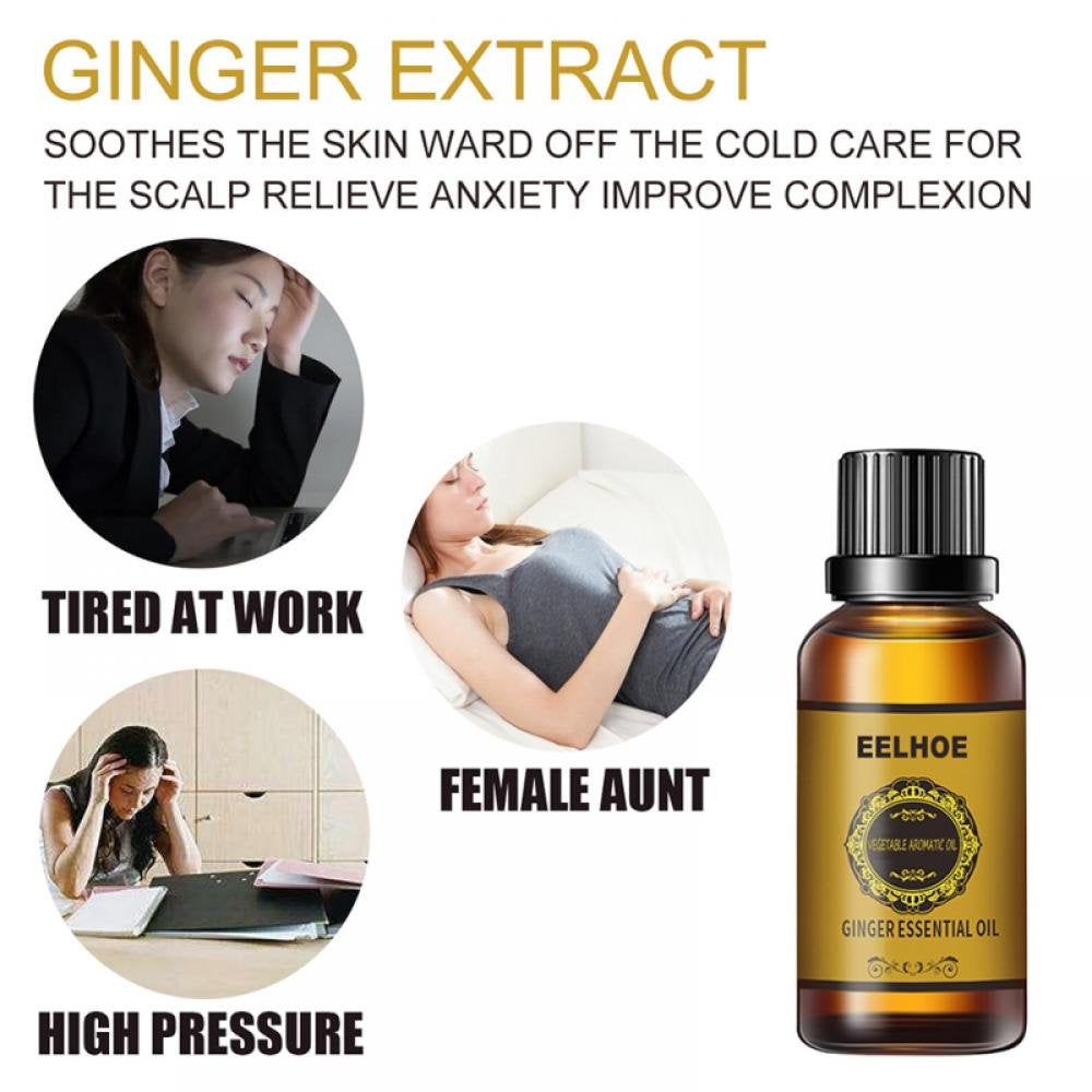 3PCS Belly Drainage Ginger Oil-Slimming Tummy Ginger Oil, Natural Therapy Lymphatic Drainage Ginger Oil, anti Aging Ginger Essential Oil Massage Oil, Wholesome Ginger Massage Oil