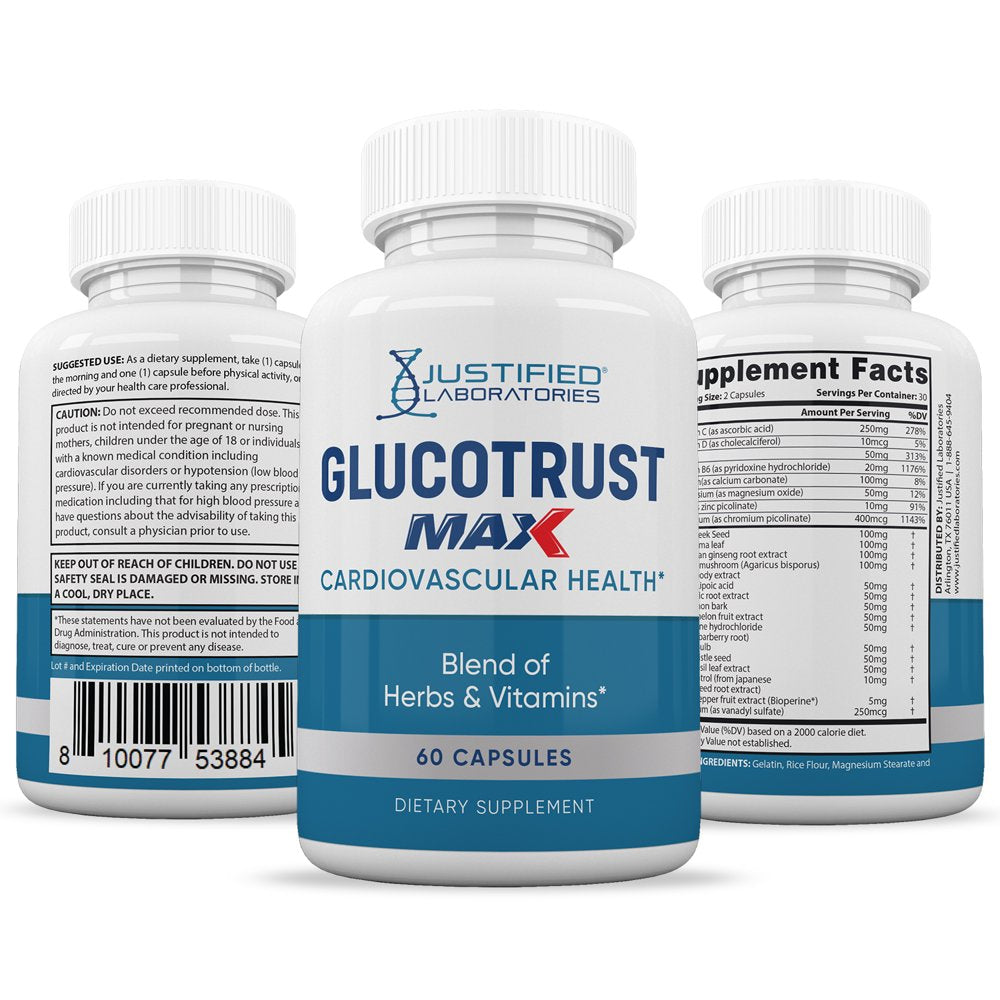 (3 Pack) Glucotrust Max 1Max Advanced Formula 1295MG 180 Capsules