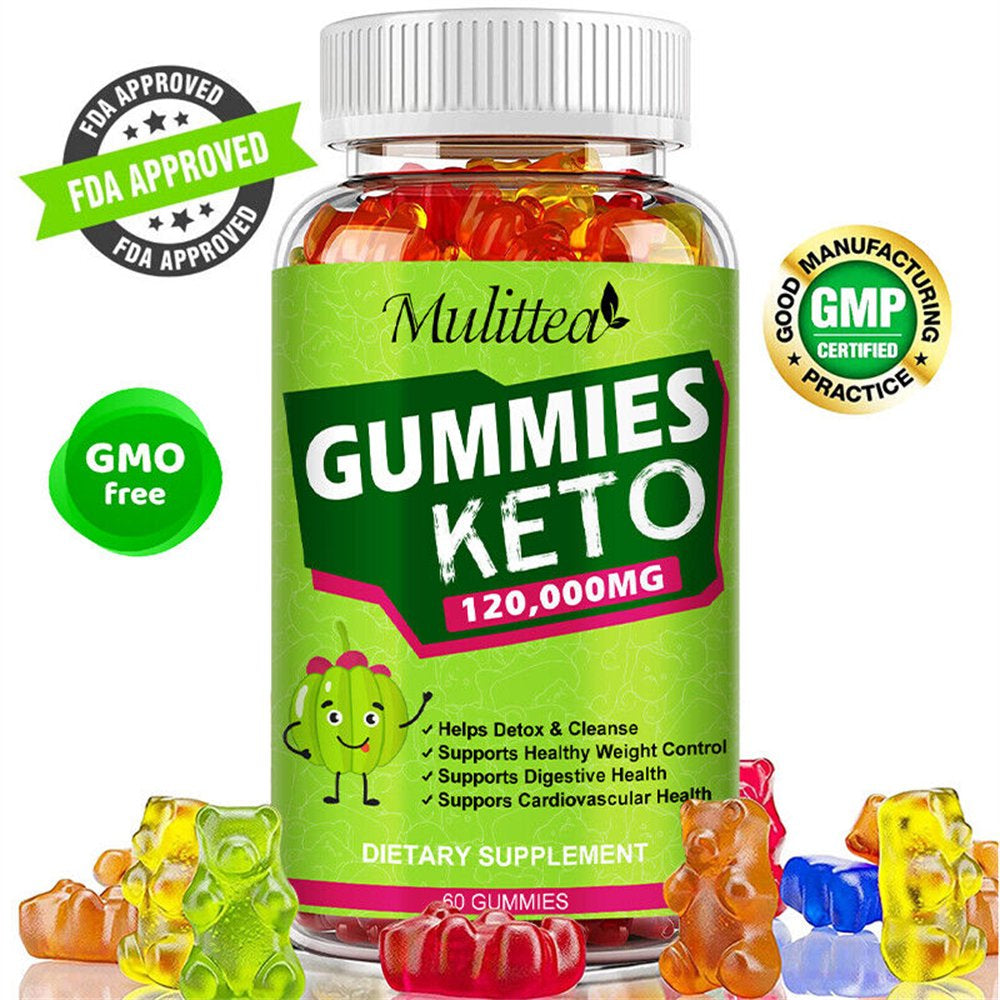 Mulittea Keto Gummies Supplement 120,000Mg for Advanced Weight Management & Boost Metabolism, 60 Gummies