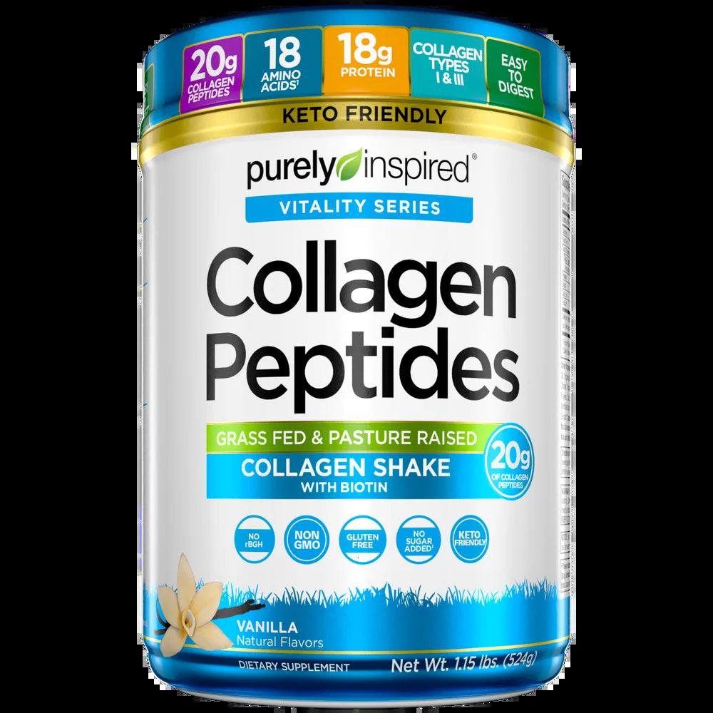 Purely Inspired Collagen Protein Powder with Biotin, Vanilla, 1.15 Lbs, 23 Servings