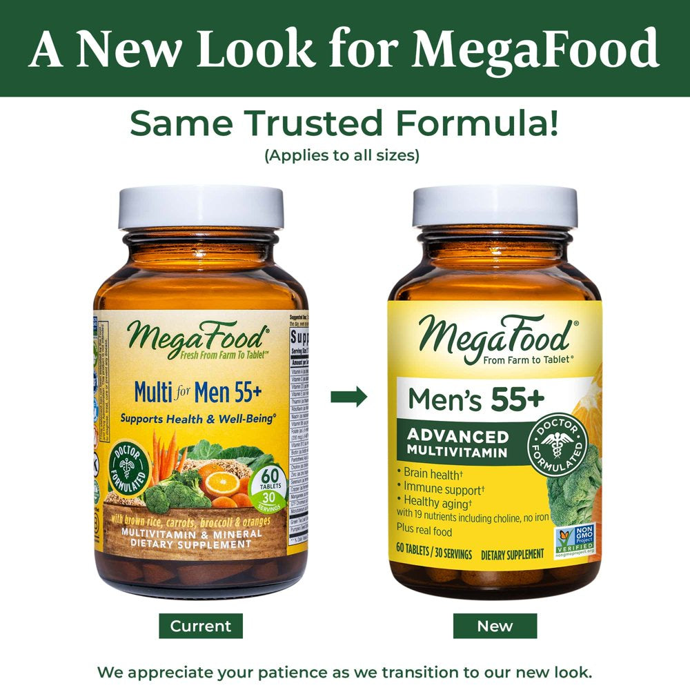 Megafood Men'S 55+, Advanced Multivitamin, 120 Tablets