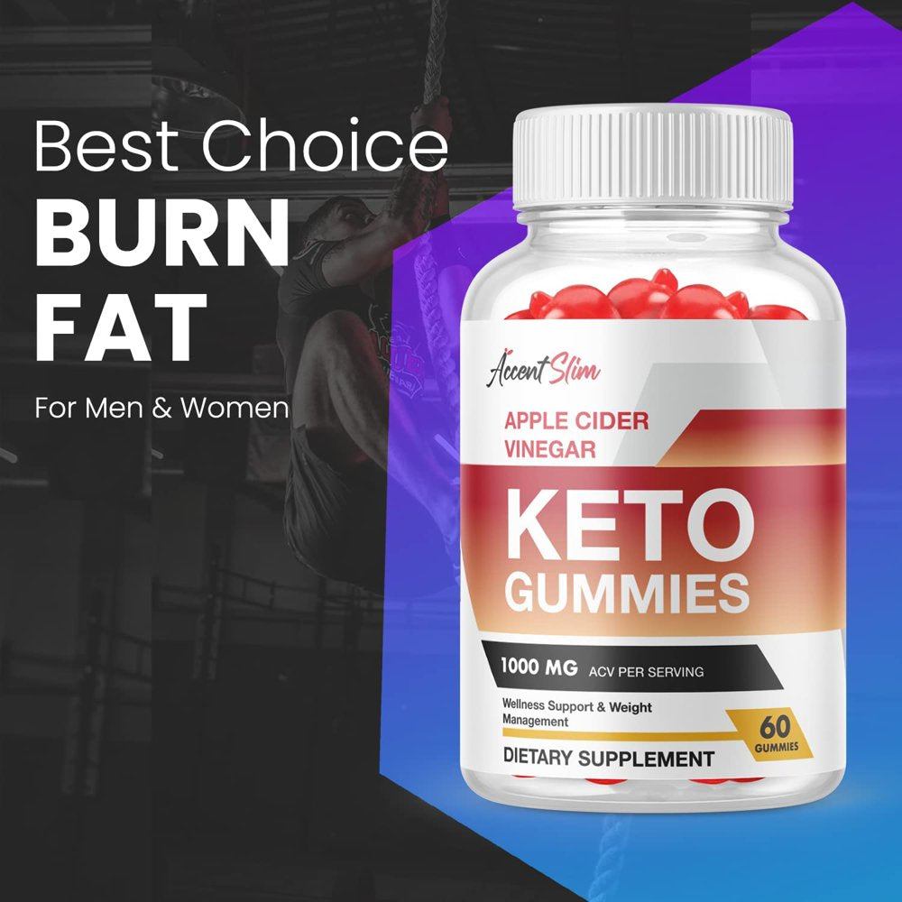 (2 Pack) Accent Slim Keto ACV Gummies - Supplement for Weight Loss - Energy & Focus Boosting Dietary Supplements for Weight Management & Metabolism - Fat Burn - 120 Gummies