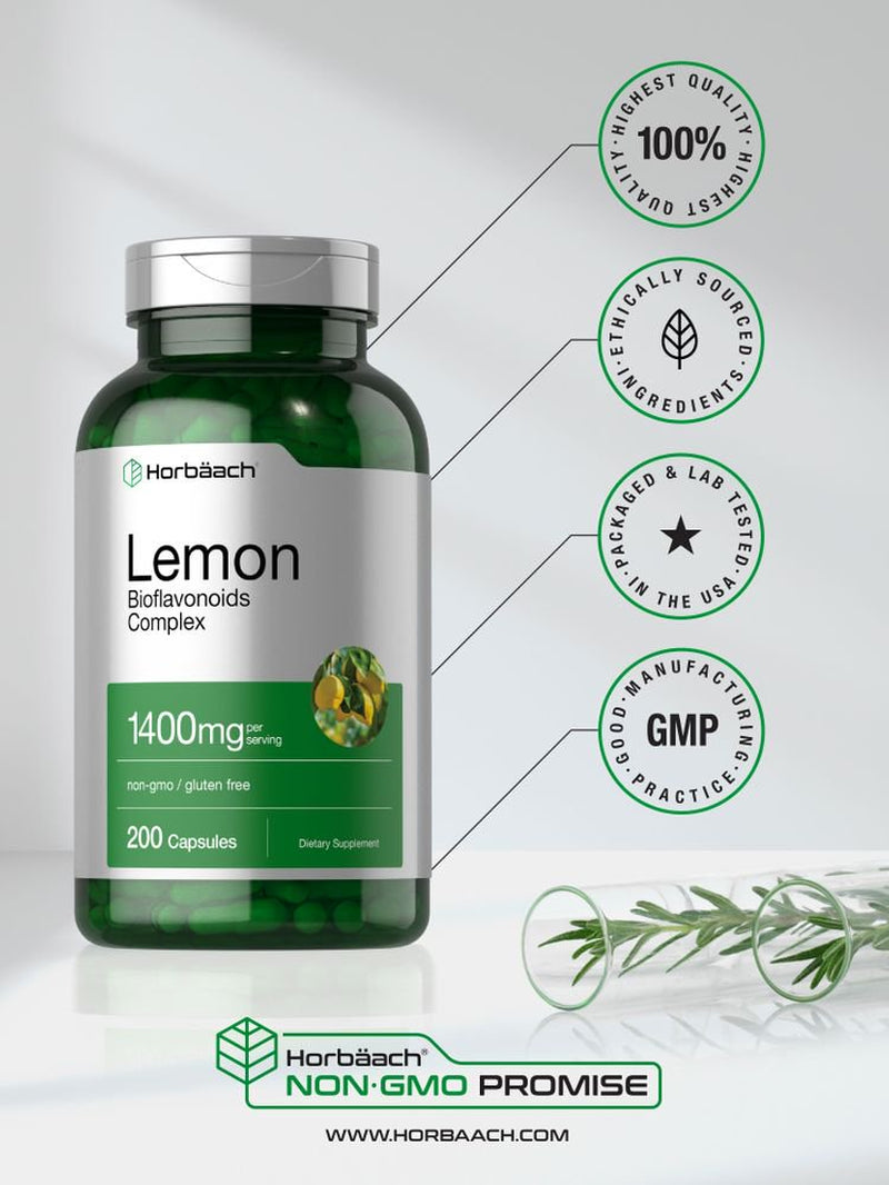 Lemon Bioflavonoids Complex 1400 Mg | 200 Capsules | by Horbaach