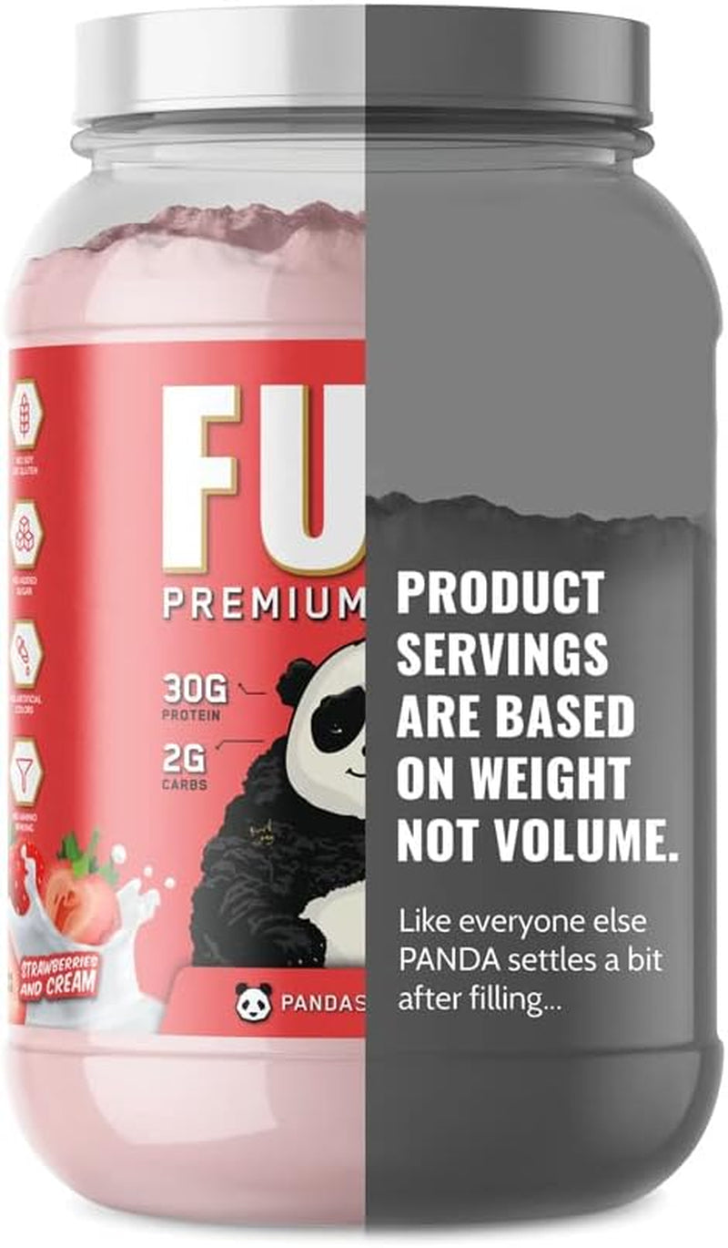 Underground Bio Labs Panda Fuel Premium Protein Non-Gmo Whey,Hydrolyzed Collagen,Casein,Probiotics,Digestive Enzymes, Keto Friendly,Time Release, 25 Servings (Strawberries & Cream)