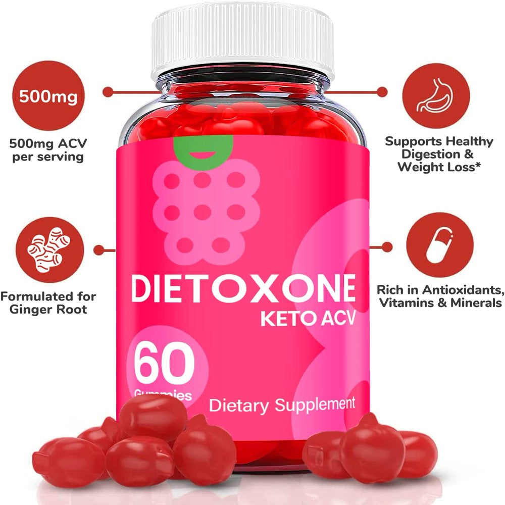 (5 Pack) Dietoxone Keto ACV Gummies - Supplement for Weight Loss - Energy & Focus Boosting Dietary Supplements for Weight Management & Metabolism - Fat Burn - 300 Gummies