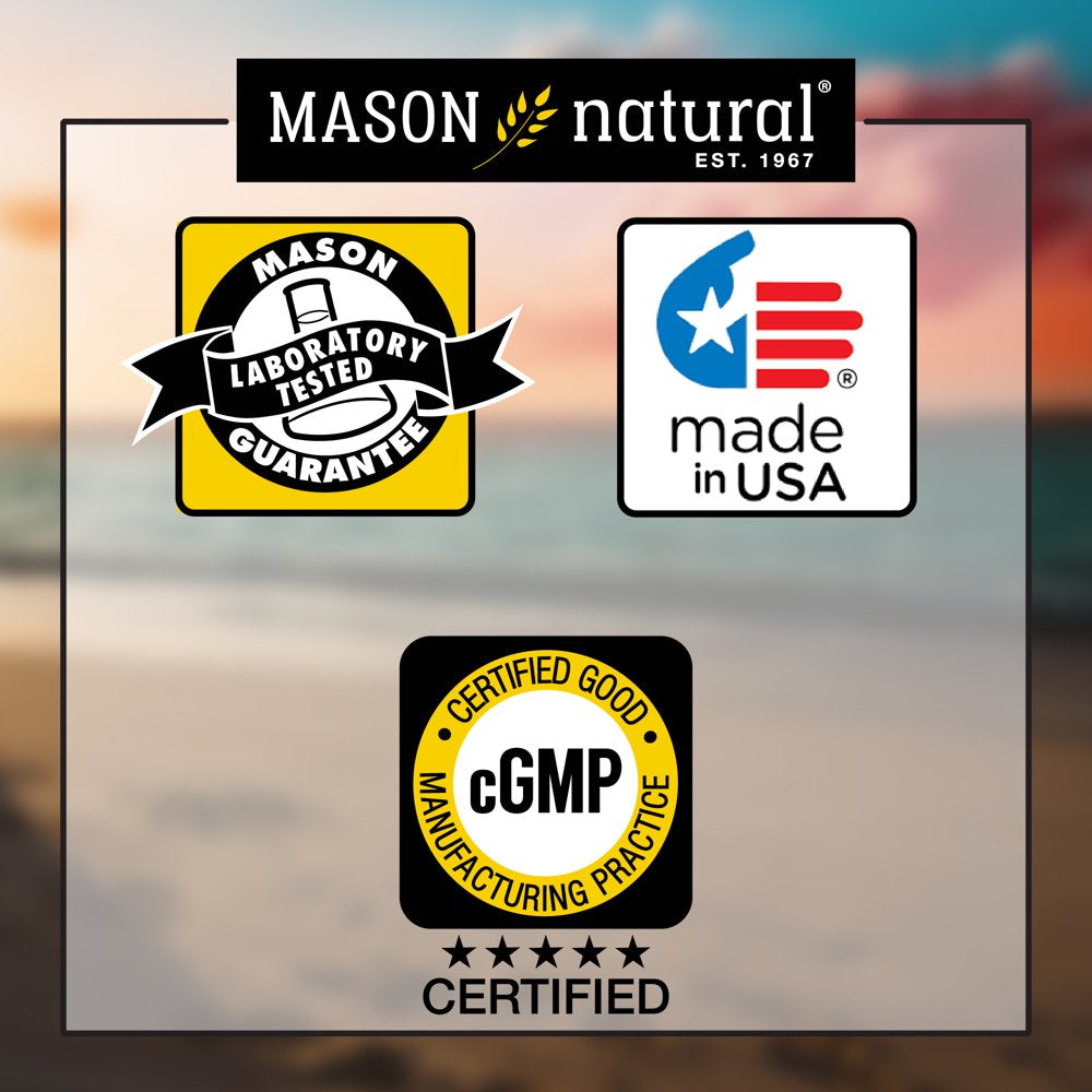 Mason Natural Mega Biotin 10000 Mcg - Healthy Hair, Skin & Nails, 50 Softgels