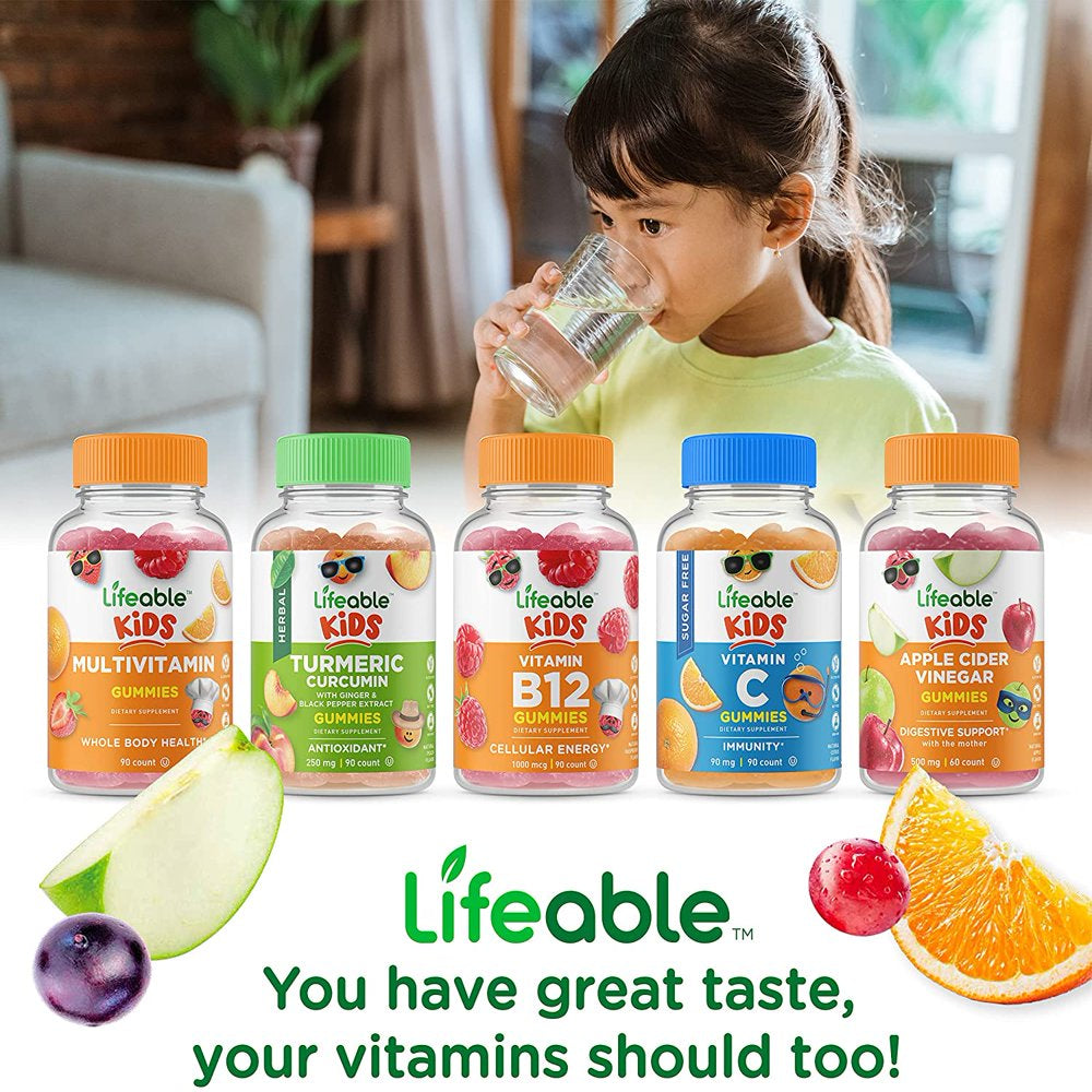 Lifeable Vitamin B Complex with Vitamin C for Kids - 90 Gummies