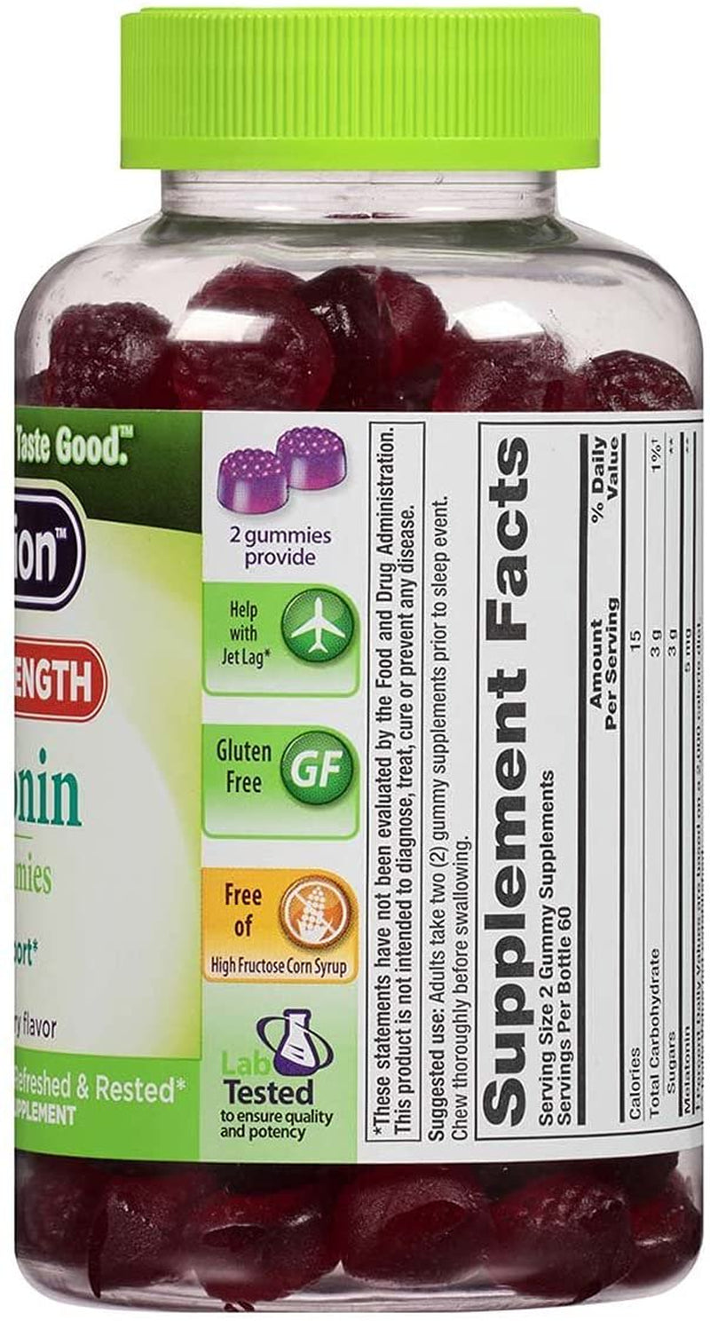 Vitafusion Extra Strength Melatonin Gummies, Blackberry 1 120 Each - (Pack of 2)