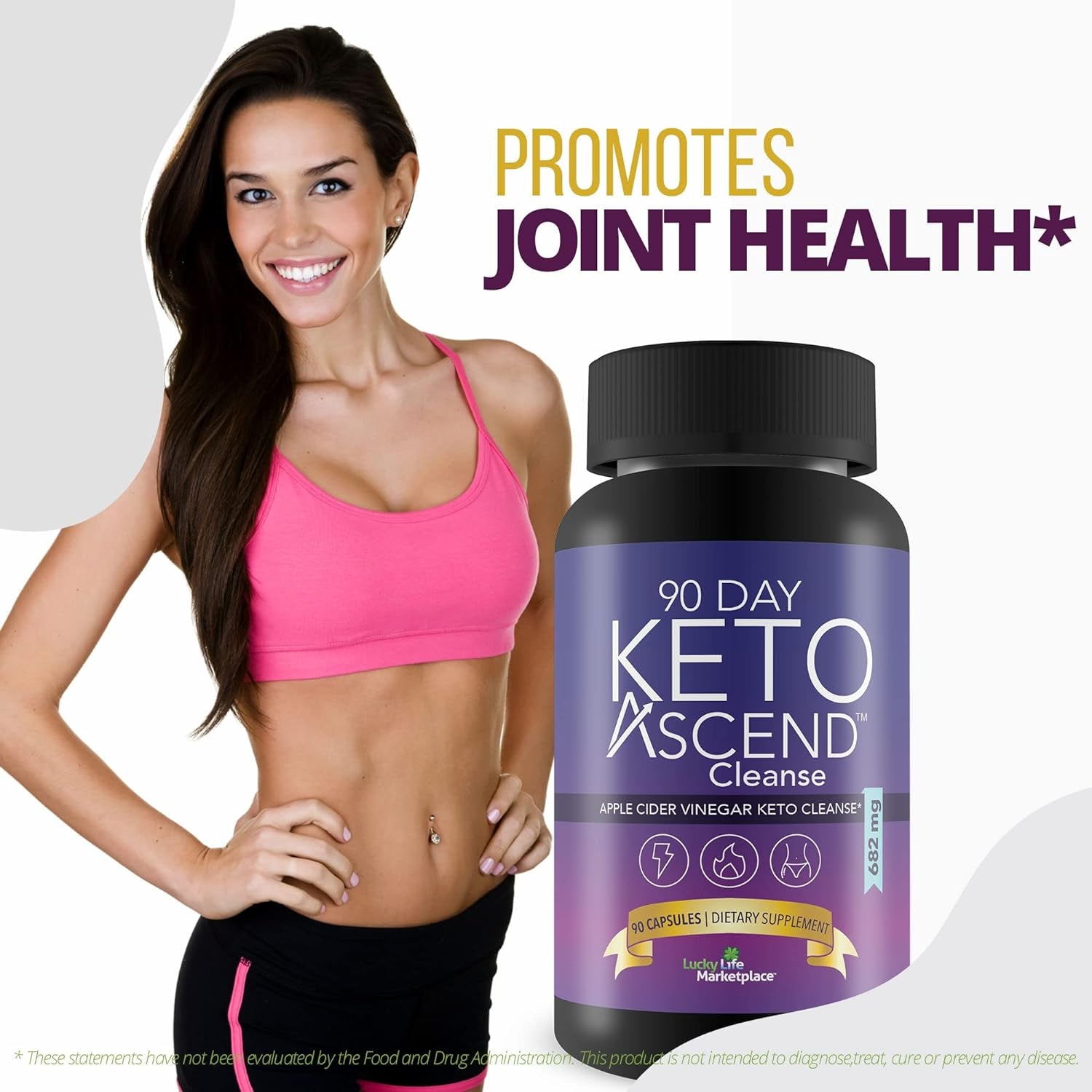 90 Day Keto Ascend - Apple Cider Vinegar Keto Cleanse - Promote Joint Health & Immune Health - All Body Cleanse with Superfood Acai - Natural Bloating Relief Aid - Digestive Support Keto Detox Cleanse